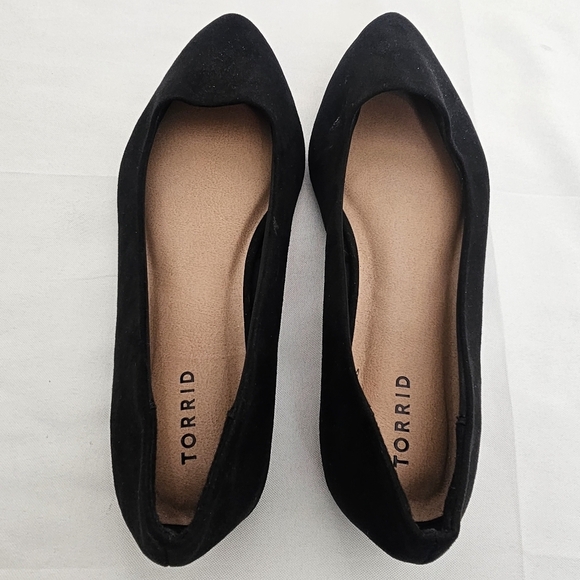 Torrid Black Pointed Toe Flats Extra Wide Width WW Size 10.5 - Picture 6 of 12